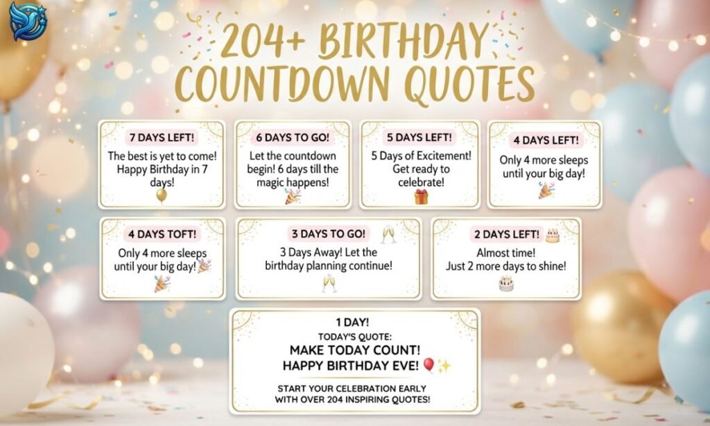 204+ Birthday Countdown Quotes to Share Before Your Birthday Celebration