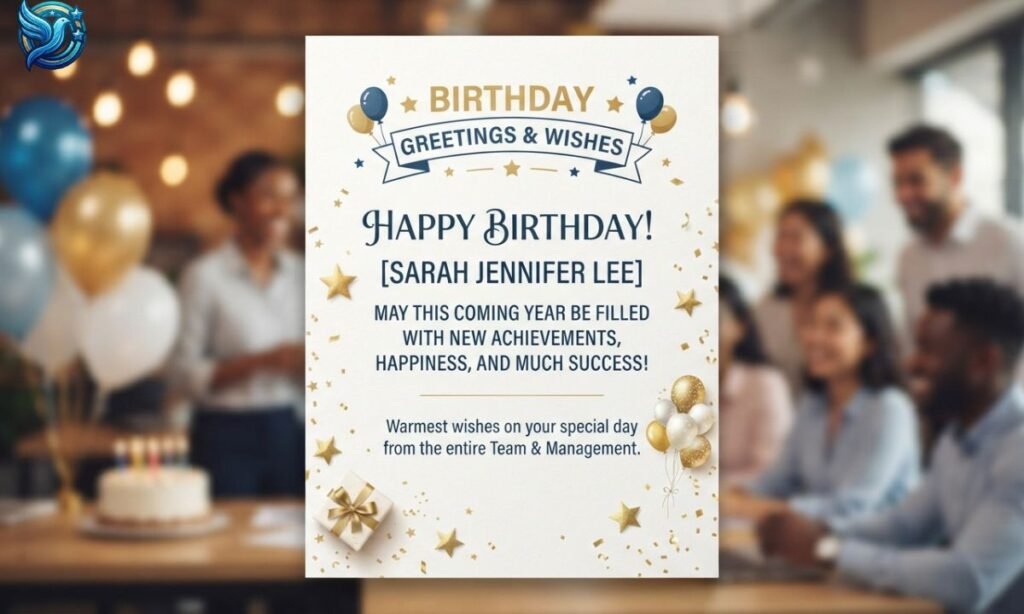 Birthday Greetings and Wishes for Employee or Staff