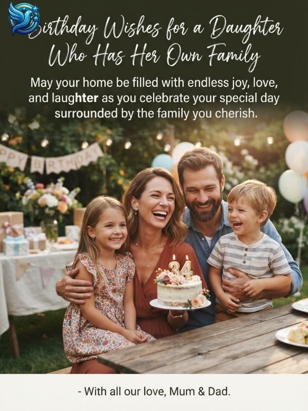 Birthday Wishes for a Daughter Who Has Her Own Family