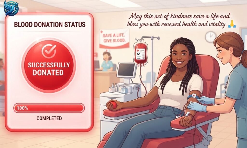 Blood Donation Status Caption