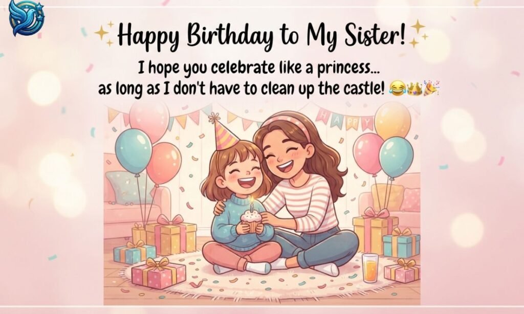 Funny Birthday Wishes for Sister
