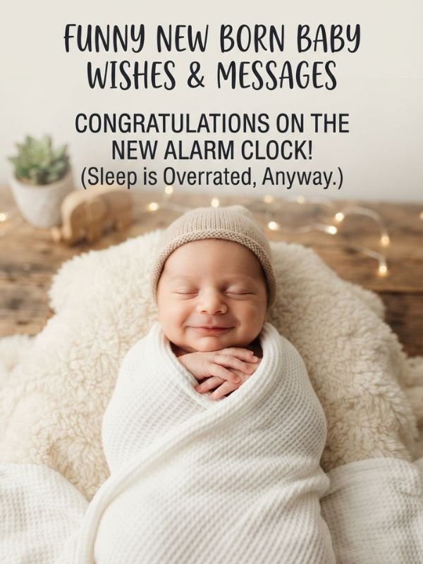 Funny New Born Baby Wishes and Messages