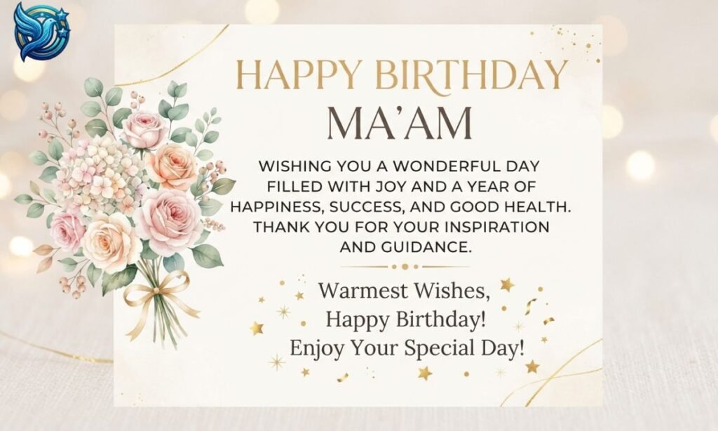 Happy Birthday Ma'am Wishes in English