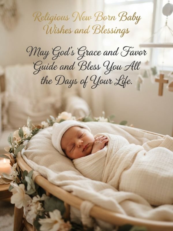 Religious New Born Baby Wishes and Blessings
