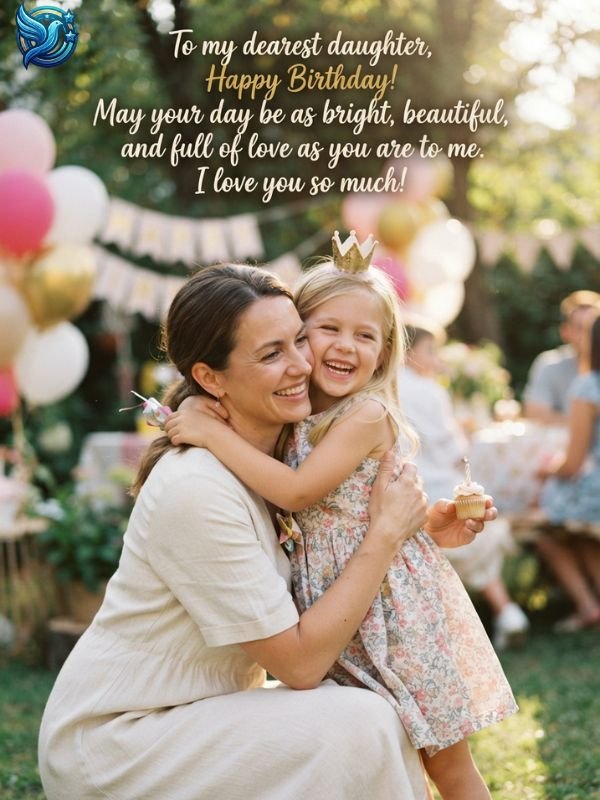 Short Birthday Wishes to Mother for Her Daughter