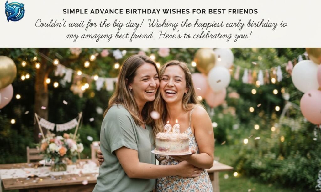 Simple Advance Birthday Wishes for Best Friends