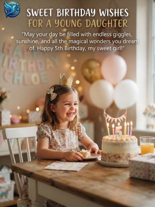 Sweet Birthday Wishes for a Young Daughter