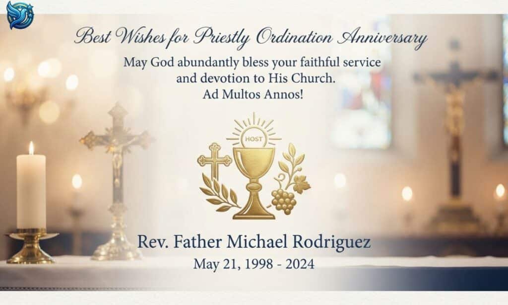Best Wishes for Priestly Ordination Anniversary
