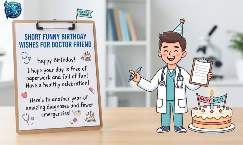 Short Funny Birthday Wishes for Doctor Friend