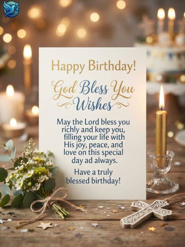 Simple Birthday God Bless You Wishes